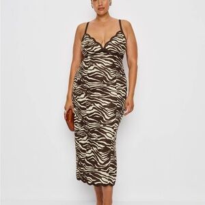 Reformation Sara Linen Dress size 14  color Stampede